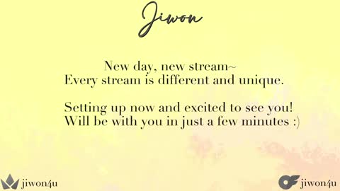 Jiwon online show from January 9, 9:27 am