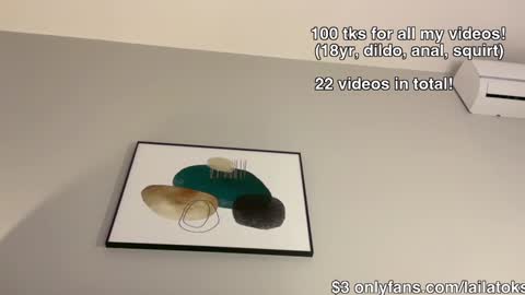 lailatoks - TIP 100 tks  get all my videos 22 VIDEOS SQUIRT PUSSY DILDO online show from December 21, 3:36 am