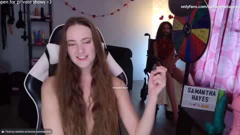 The Real Samantha Hayes haha  online show from February 12, 9:11 pm