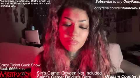 Mistrx Sin online show from February 22, 1:11 am