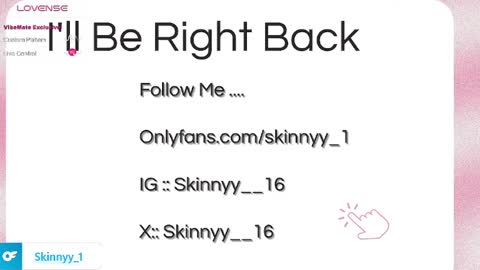 Skinnyy   online show from May 14, 10:46 am